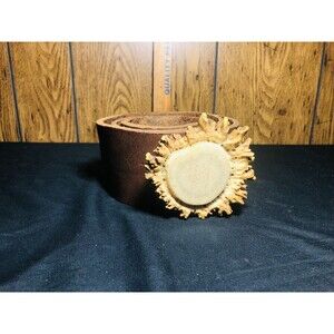 Elk Horn Belt Buckle On Thick Genuine Soft Leather Belt